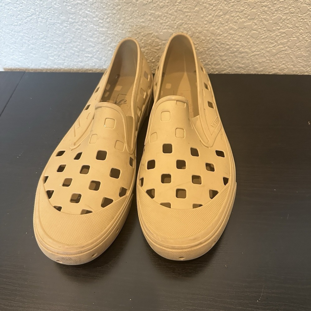 Vans Slip On Trek Rubber Shoes | 12 |Tan Casual Skater Check Pattern